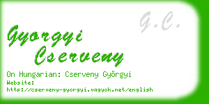 gyorgyi cserveny business card